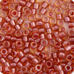 Miyuki Delica 11/0 50g Bag Salmon Sparkle Topaz Lined image