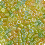 Miyuki Delica 11/0 250g Bag Yellow Green Sparkle Lined image