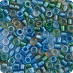 Miyuki Delica 11/0 50g Bag Blue Green Sparkle Lined image