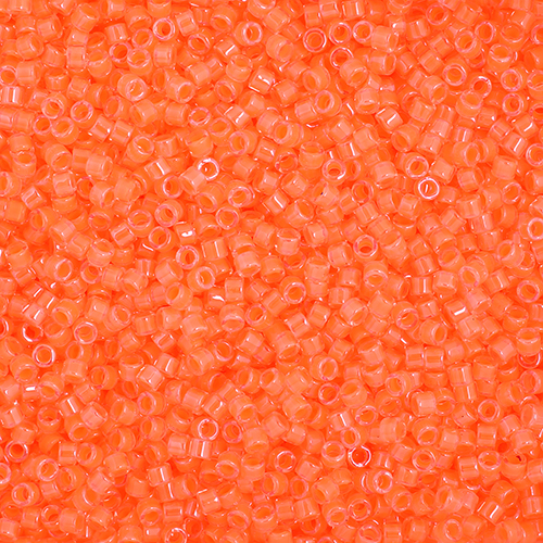 Miyuki Delica 11/0 250g Bag Light Orange Luminous Neon Color image