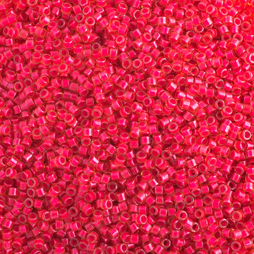 Miyuki Delica 11/0 5.2g Vial Poppy Red Luminous Neon Color image