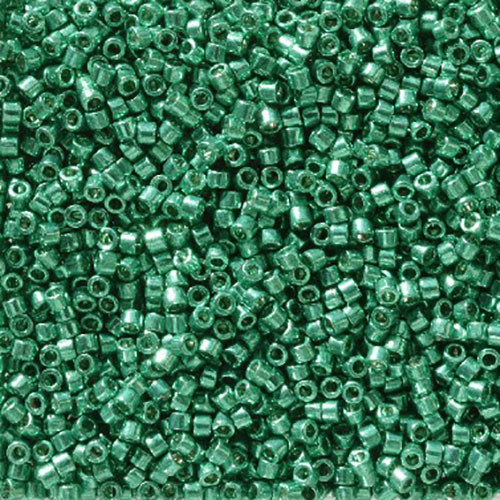 Miyuki Delica 11/0 5.2g Vial acoat Galvanized Emerald Green image