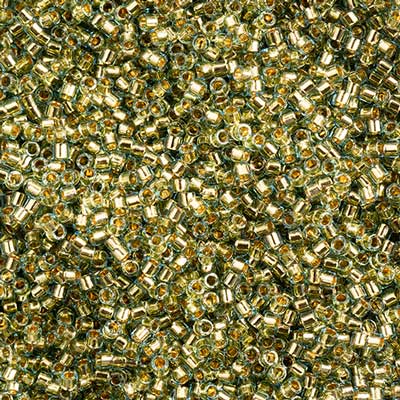 Miyuki Delica 11/0 50g Bag Transparent Mint Goldlined image