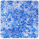 Delica 11/0 Cut Blue Cerulean Sparkle Crystal Lined image