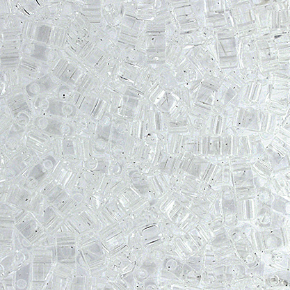 Miyuki TILA Half Cut 5x2.3mm 2Hole Crystal Transparent image