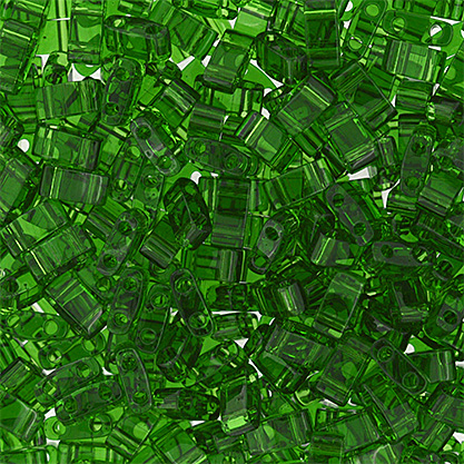 Miyuki TILA Half Cut 5x2.3mm 2Hole Lt. Emerald Transparent image