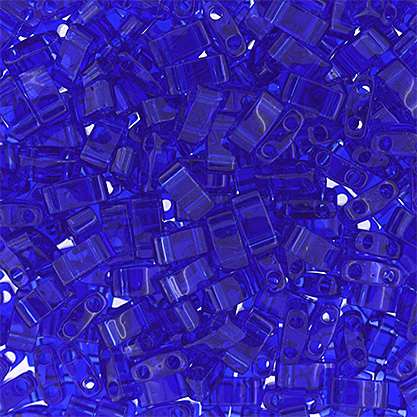Miyuki TILA Half Cut 5x2.3mm 2Hole Ocean Blue Transparent image