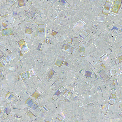 Miyuki TILA Half Cut 5x2.3mm 2Hole Crystal Transparent AB image
