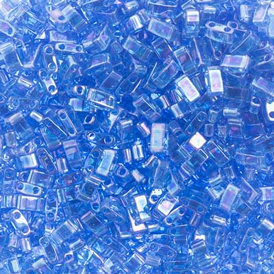Miyuki TILA Half Cut 5x2.3mm Capri Blue Tr. AB 2 Holes image