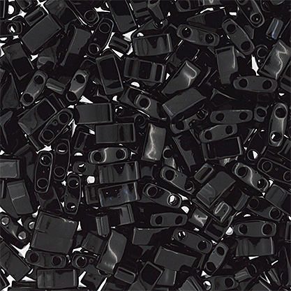 Miyuki TILA Half Cut 5x2.3mm 2Hole Black Opaque image
