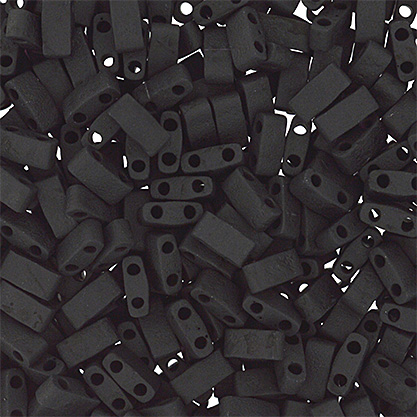 Miyuki TILA Half Cut 5x2.3mm 2Hole Black Op. Matte image