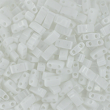 Miyuki TILA Half Cut 5x2.3mm 2Hole White Opaque image