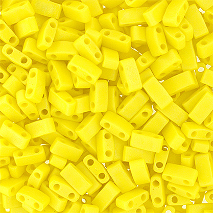Miyuki TILA Half Cut 5x2.3mm 2Hole Lemon Yellow Op. AB .Matte image