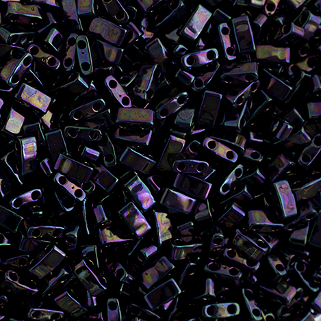 Miyuki TILA Half Cut 5x2.3mm 2 Hole Dark Purple Opaque AB image