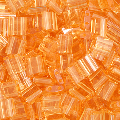 Miyuki TILA Bead 5x5mm 2 holes Light Amber Transparent image