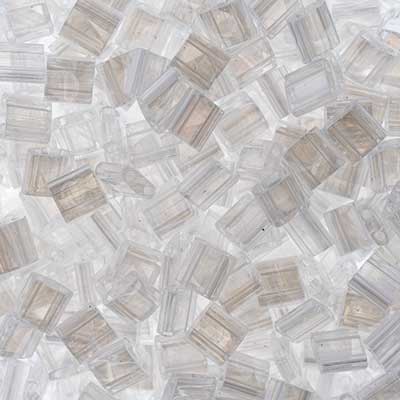 Miyuki TILA Bead 5x5mm 2 Hole Crystal Transparent Luster image