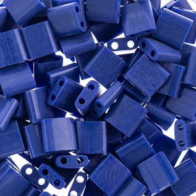 Miyuki TILA Beads 5x5mm 2 hole Royal Blue Opaque Luster image