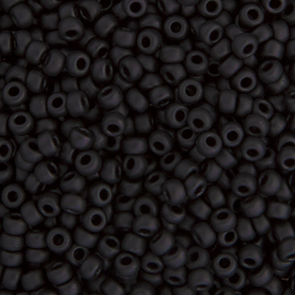 Miyuki Seed Bead 6/0 Black Matte image