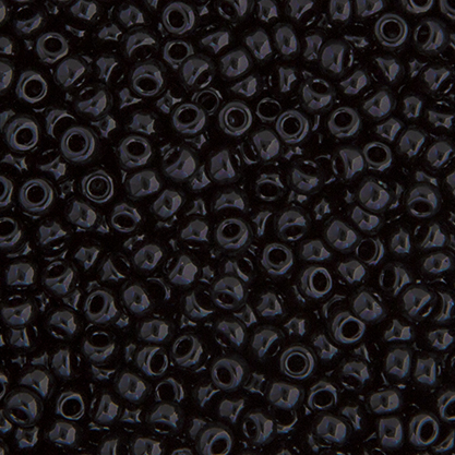 Miyuki Seed Bead 6/0 apx.22g Black Opaque image