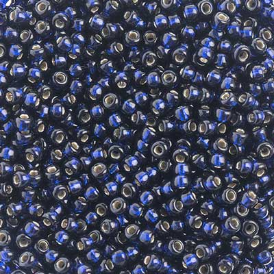 Miyuki Seed Bead 6/0 Navy Blue S/L Dyed Duracoat image