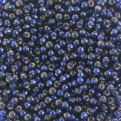 Miyuki Seed Bead 8/0 apx 22g Duracoat Navy Blue Dyed S/L image