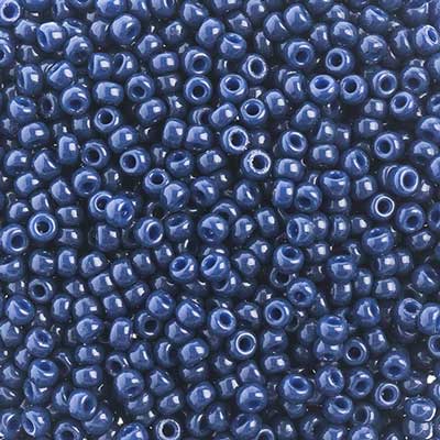 Miyuki Seed Bead 8/0 apx 22g Duracoat Navy Blue Dyed image