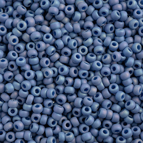 Miyuki Seed Bead 8/0 Frosted Glazed/Rainbow Blue Sapphire Matte AB image