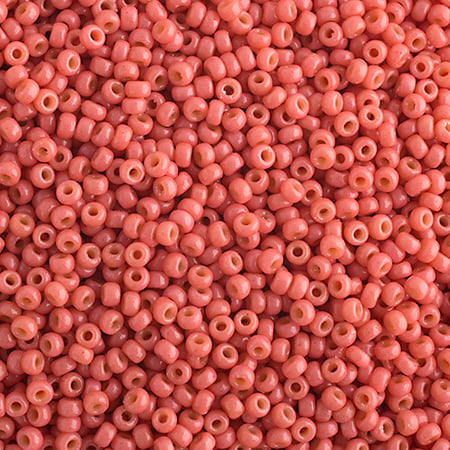 Miyuki Seed Bead 11/0 Dark Salmon Pink Opaque Duracoat image