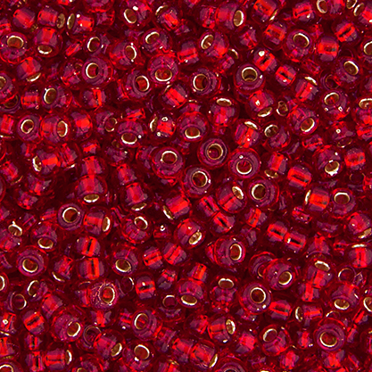Miyuki Seed Bead 15/0 Ruby Silver Lined image