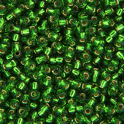 Miyuki Seed Bead 15/0 apx.22g Green Silver Lined image