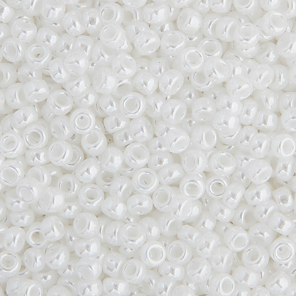 Miyuki Seed Bead 15/0 White Pearl Opaque Luster image