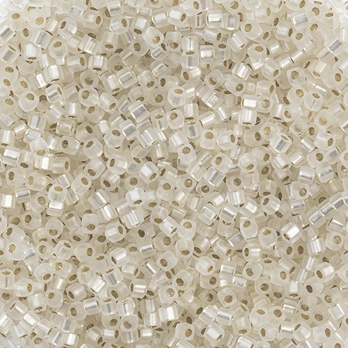 Miyuki Square/Cube Beads 1.8mm apx 20g Crystal Matte Silverlined image