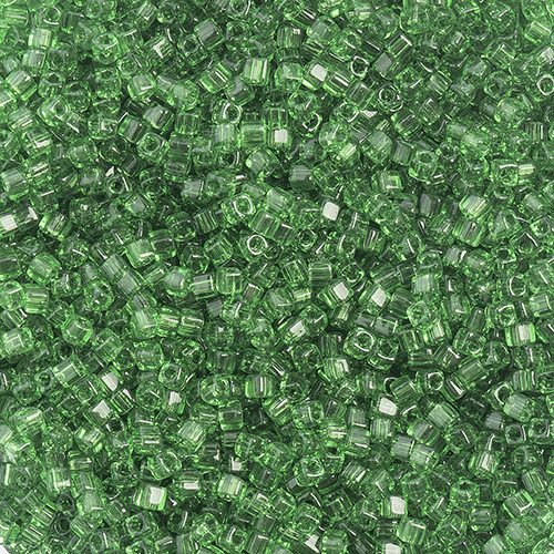 Miyuki Square/Cube Beads 1.8mm Green Lime Transparent image