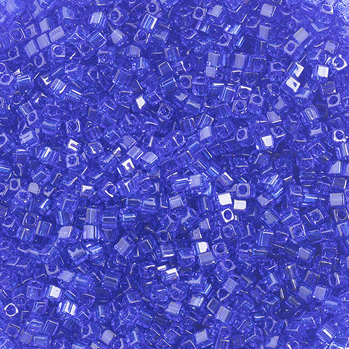Miyuki Square/Cube Beads 1.8mm Cobalt Transparent image