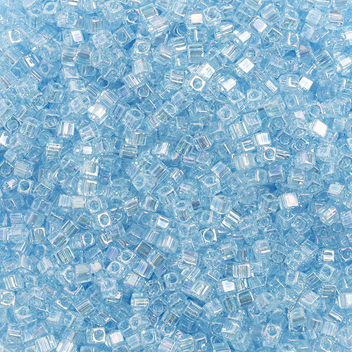 Miyuki Square/Cube Beads 1.8mm Dark Aqua Transparent AB image