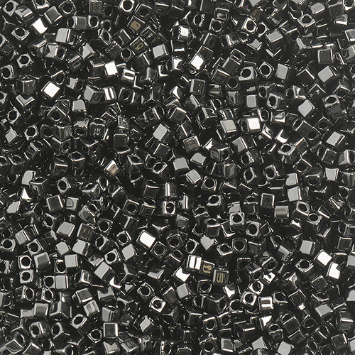 Miyuki Square/Cube Beads 1.8mm apx 20g Black Opaque image
