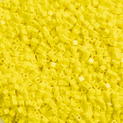 Miyuki Square/Cube Beads 1.8mm Yellow Opaque image