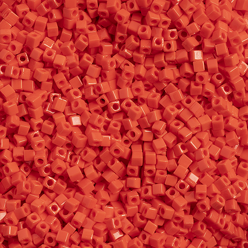 Miyuki Square/Cube Beads 1.8mm Red Vermillion Opaque image