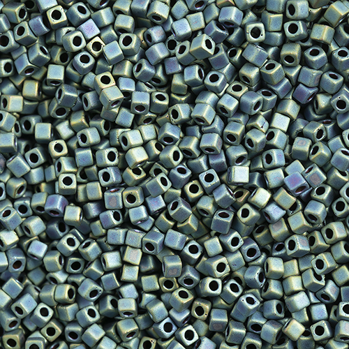 Miyuki Square/Cube Beads 1.8mm Cobalt AB Matte Metallic image