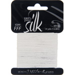 Dazzle-It Silk Bead Thread FFF (15lbs) White 14yds image
