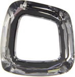 Swarovski Stones 4437 Cosmic Square Ring 20mm Dorado Crystal 2pcs image