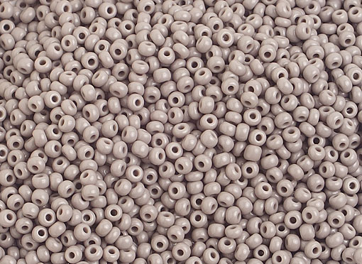 Czech Seed Bead 10/0 Opaque Grey Strung image